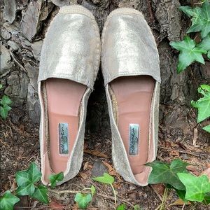 👡Cute gold Halogen espadrille flats